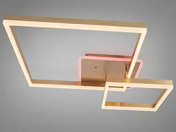 Стельова LED люстра золото 84 Вт пульт 15 м² - мініатюра 3