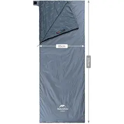 Спальний мішок Naturehike Ultralight LW180 NH21MSD09 XL Shadow Blue (6927595777978-R) [169216] - мініатюра 3
