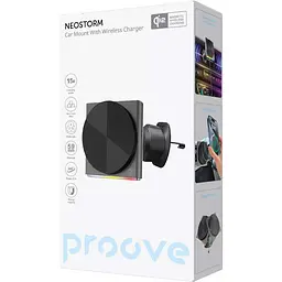Автотримач із бездротовою зарядкою Proove Neostorm Qi2 15W Gray (WHNS15002003) [167448] - мініатюра 5