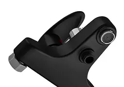 Змішувач для ванни Plamix CEZAR-009 EURO SET Matte black, зі шлангом, лійкою та кронштейном (PM0693) - мініатюра 5