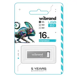 USB флеш накопичувач Wibrand 16GB Chameleon Silver USB 2.0 (WI2.0/CH16U6S) - мініатюра 2