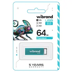Flash Wibrand USB 2.0 Chameleon 64Gb Light blue - мініатюра 2