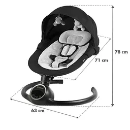 Заколисуючий центр Kidwell 2в1 REVE Black/Silver - мініатюра 10