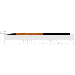 Пензель синтетика кругла FLAME 1368R №0 коротка ручка Rosa [CD]
