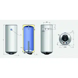Водонагрівач Eldom Eureka 80 SLIM 2x1.0 kW WV08039D - мініатюра 6