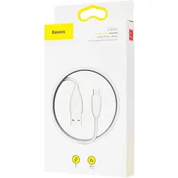 Кабель Baseus Small Pretty Waist Cable USB to MicroUSB 2A 1m CAMMY-02 White - мініатюра 2