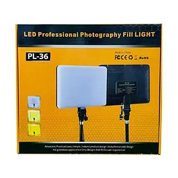 Прямокутна світлодіодна LED-лампа для фото та відео PL-36 ∙ LED-прожектор PL-36 з пультом для блогера та візажиста - мініатюра 3