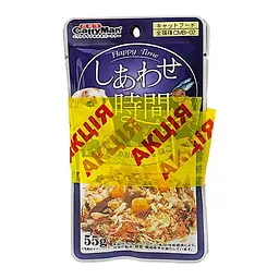 Вологий корм для котів CattyMan Tuna Bonito Scallop 4х55г з тунцем, макрелью та морським гребінцем у желе