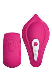 Вібратор у трусики Liebe Panty Vibe Recargable Cerise, нагрів до 39 °C, пульт, трусики S-M в комплекті - мініатюра 2
