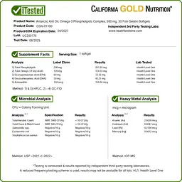 Олія криля (Krill oil) Krill Oil with Astaxanthin 500 mg 30 рідких капсул CGN vit0005276 - мініатюра 4