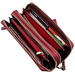 Жіночий клатч із двома відділеннями ST Leather 18907 бордовий - мініатюра 10