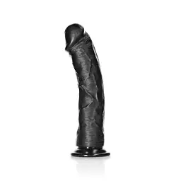 Фалоімітатор RealRock Curved Realistic 9", 25 см (чорний)