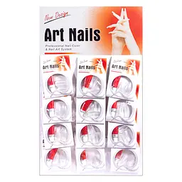 Нігті накладні прозорі Art Nails набір 12 шт.