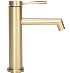Змішувач для умивальника Rea Foss gold brushed низький (REA-B5316) - мініатюра 4