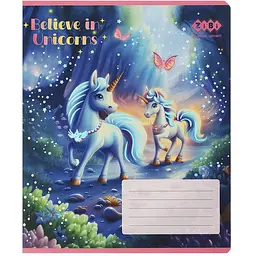 Упаковка зошитів ZiBi Kids Line Unicorn 12 аркушів в клітинку 25 шт. (ZB25.1752K) - мініатюра 7