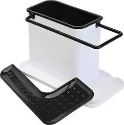 Кухонний органайзер на мийку Daily Use пластиковий 3 в 1 біло-чорний - мініатюра 3