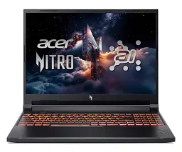 Ноутбук Acer Nitro V 16 Ryzen 7 260/16" 2560x1600 WQXGA/16GB/1TB/No OS/RTX 5070 Refurbished