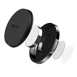 Автотримач для телефона Baseus Small Ears Series Magnetic Bracket Flat type Cluster чорний - мініатюра 3