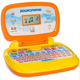 Дитячий розвиваючий ноутбук Дошколярик українською мовою літери, цифри, звуки, слова, пісні та вірші 3+ - мініатюра 3