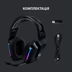 Навушники Logitech G733 Lightspeed Wireless RGB Gaming Headset Black (981-000864) - мініатюра 6