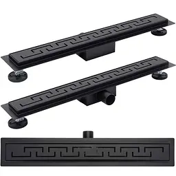 Душовий канал Rea Greek black mat T 90 см REA-G8003
