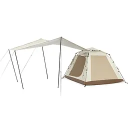 Намет Naturehike Ango Picnic CNK2450WS021 тримісний автоматичний із тентом коричневий