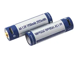 Акумулятор Keeppower AA 14500 1,5В 1950 mAh з micro USB (Синій з білим) - мініатюра 5