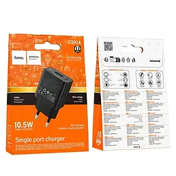 СЗУ Hoco CS91A Leader single-port charger(EU) Black - мініатюра 2