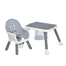 Дитячий стільчик для годування 2 в 1 M 6041 Gray - мініатюра 4