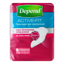Урологічні прокладки Depend Ultra Mini Liner 12 шт. - мініатюра 2