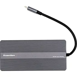 USB-хаб Blueendless USB Type-C 12-в-1 Сірий (CA913886) - мініатюра 2