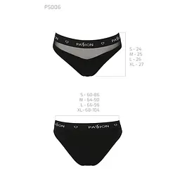 Трусики з прозорою вставкою Passion PS006 PANTIES S, black - мініатюра 6