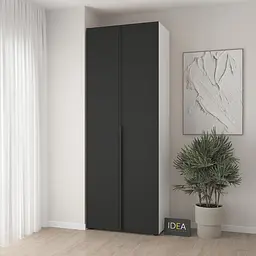 Шафа для одягу з однією штангою С-8.1 Білий/Чорний Idea