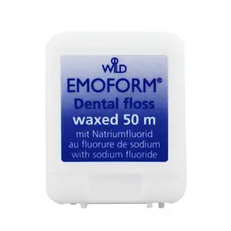 Зубна нитка Emoform (вощена, з фторидом) 50 м