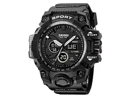 Чоловічий наручний годинник 2197BK Black Skmei acs0030158 - мініатюра 2