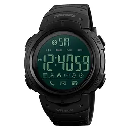 Наручний годинник чоловічий Skmei 1301 Black, 1301BK (12285) - мініатюра 2