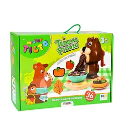 Набір для творчості ліплення Містер тісто Teddy's Picnic Strateg українською мовою (41033)
