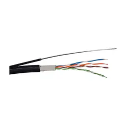 Кабель мережевий GEAR UTP, cat.5e, CU, 4*2*0.51, PVC+PE, outdoor, steel wire 305 м (GEC-UTPCUOUTSC051305)