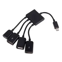 Концентратор Lapara (LA-MicroUSB-OTG-HUB black) - мініатюра 3