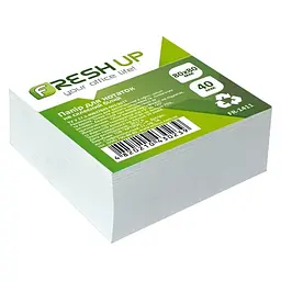 Папір для нотаток не клеєний білий блок Fresh Up 400 аркушів 80х80 мм FR-1411