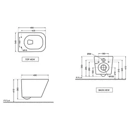 Унітаз підвісний укорочений Jaquar Arla Rimless з кришкою Soft Close ARS-WHT-39953BI, Білий - мініатюра 2