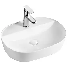 Умивальник накладний Mixxus Premium Ellipse-0203 510x375x120 мм з отвором під змішувач Білий MP6678