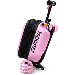 Самокат iSporter Travel 2 в 1 з валізою рожевий (K3_Pink) - мініатюра 9