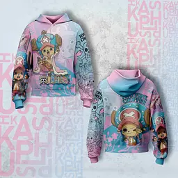 Худі спортивне з 3D принтом Chromatic One Piece 29225 2XL