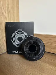 Водонепроникна Bluetooth колонка Hupoaf S5 IPX7 для душу пляжу кемпінгу подорожей з підсвіткою та дисплеєм часу (SKU-033) - мініатюра 8