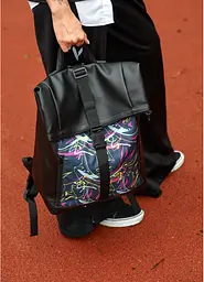 Жіночий рюкзак Sambag ROLLTOP ONE ABSTRACT чорний 41 x 30 x 16 см (24208710) - мініатюра 3