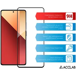Скло захисне ACCLAB Full Glue Xiaomi Redmi Note 13 Pro 4G Black (1283126583780) - мініатюра 3