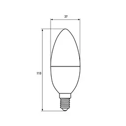 Лампочка Euroelectric LED CL 9W 900Lm E14 4000K (LED-CL-09144(EE)) - мініатюра 3