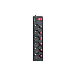 Мережевий фільтр живлення REAL-EL RS-6 EXTRA 5m, black (EL122300003)