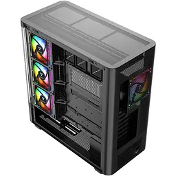 Корпус Modecom VOLCANO AQ200 ARGB MIDI FRONT LCD, 4x120mm fans ЧОРНИЙ без Блок живлення ATX - мініатюра 6